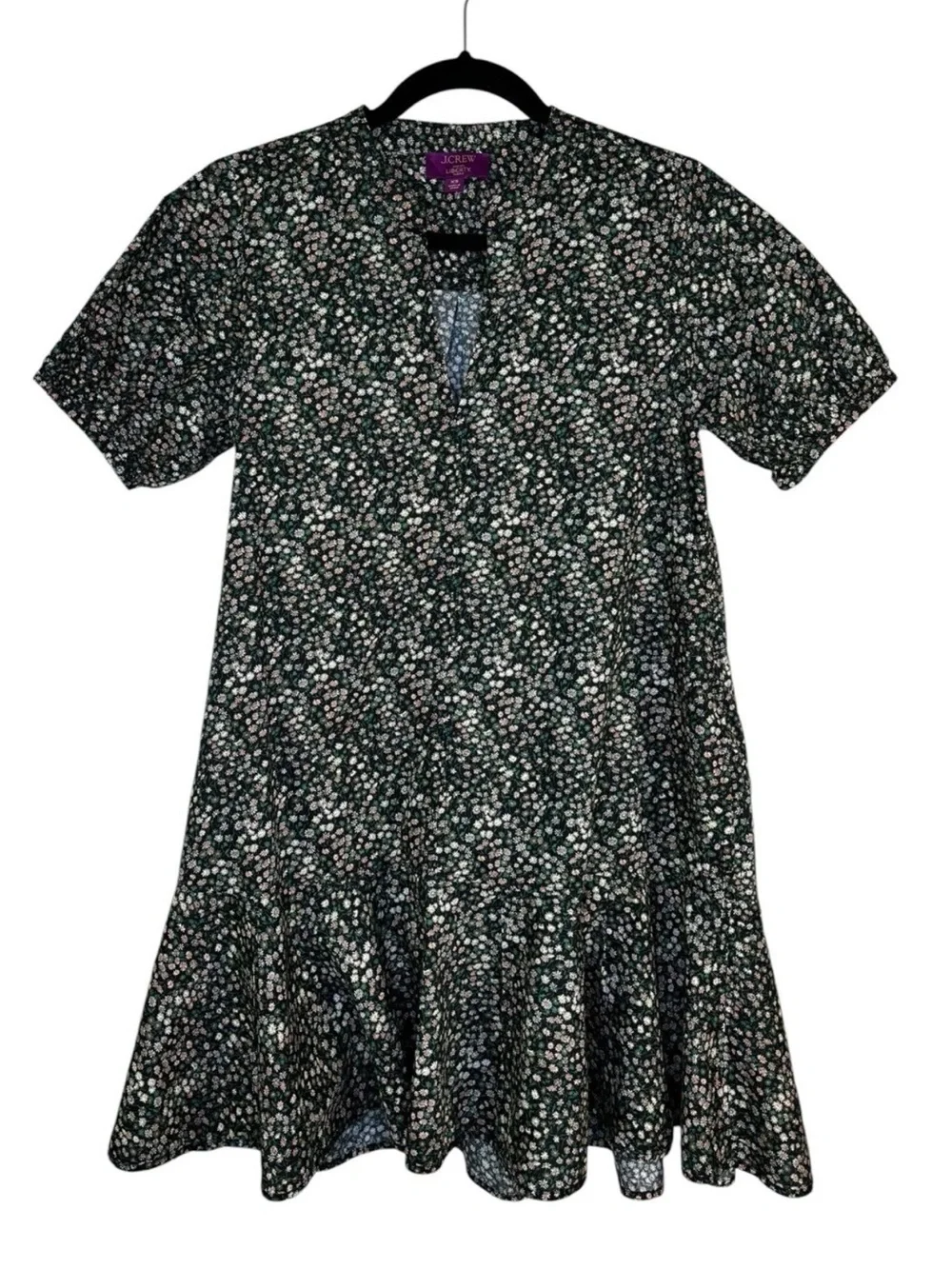 J. Crew x Liberty Delilah Dress Marguerite Fabric Size XS Cottage Core Green
